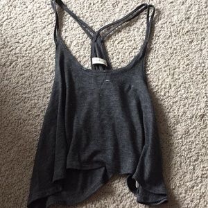 Very flowy cropped tank distressed